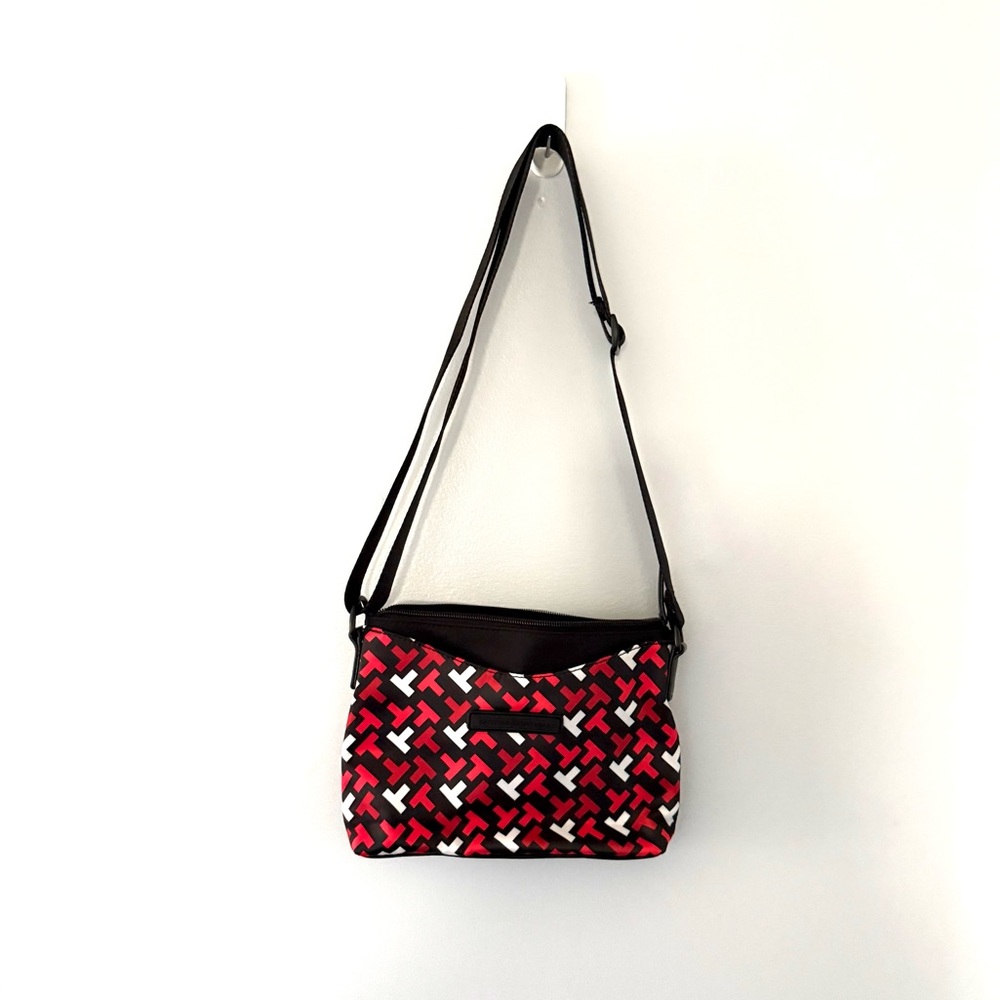 TOMMY HILFIGER LOGO CROSSBODY SHOULDER BAG BLACK/RED/WHITE